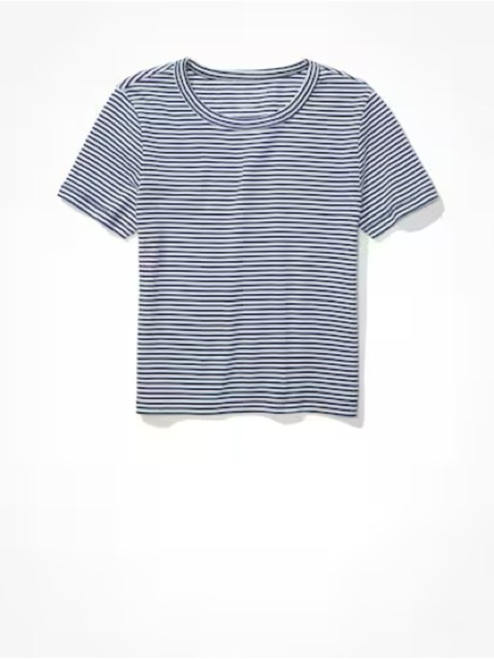 Aerie Striped Crewneck Tee / Navy and White